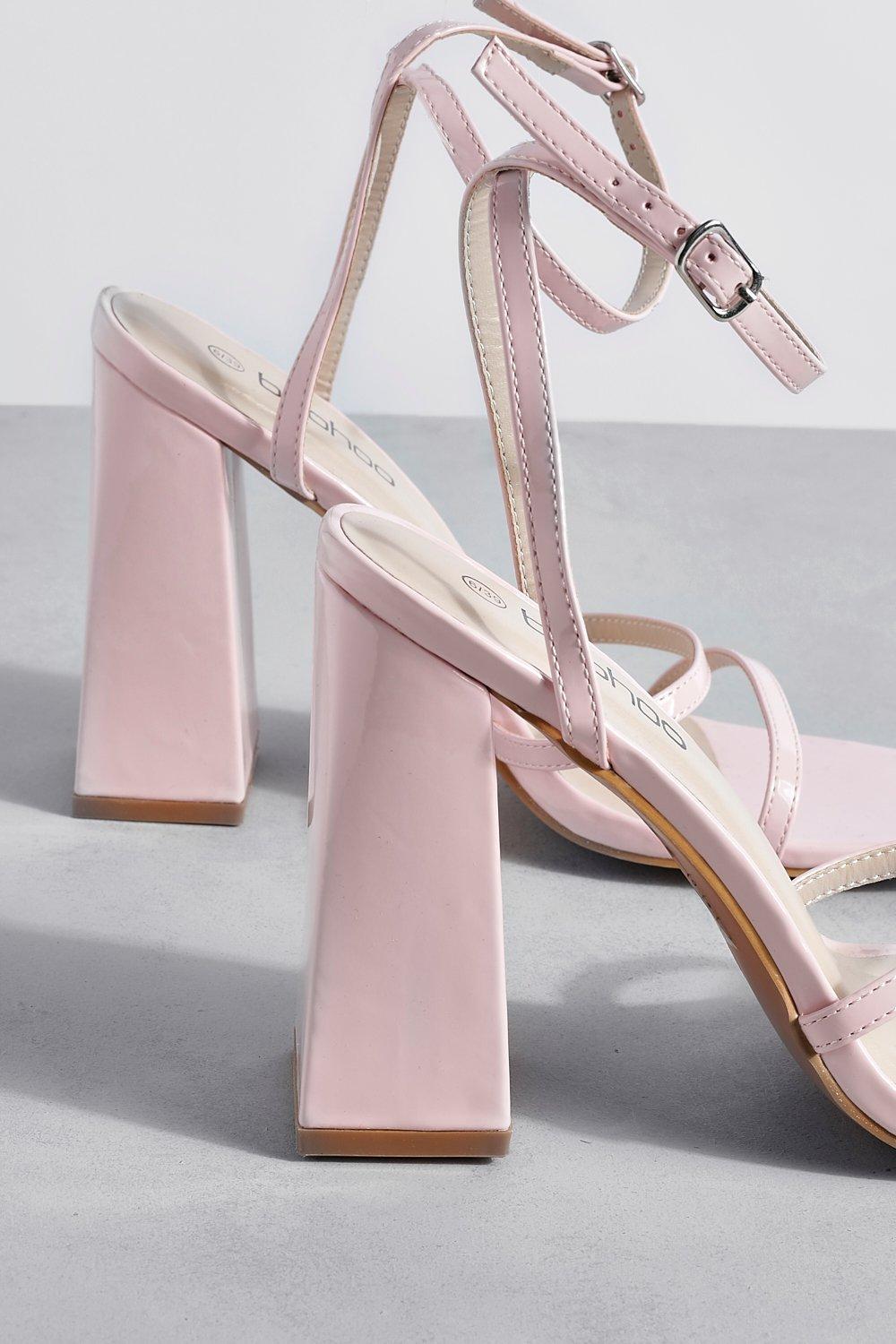 Pastel pink cheap block heels